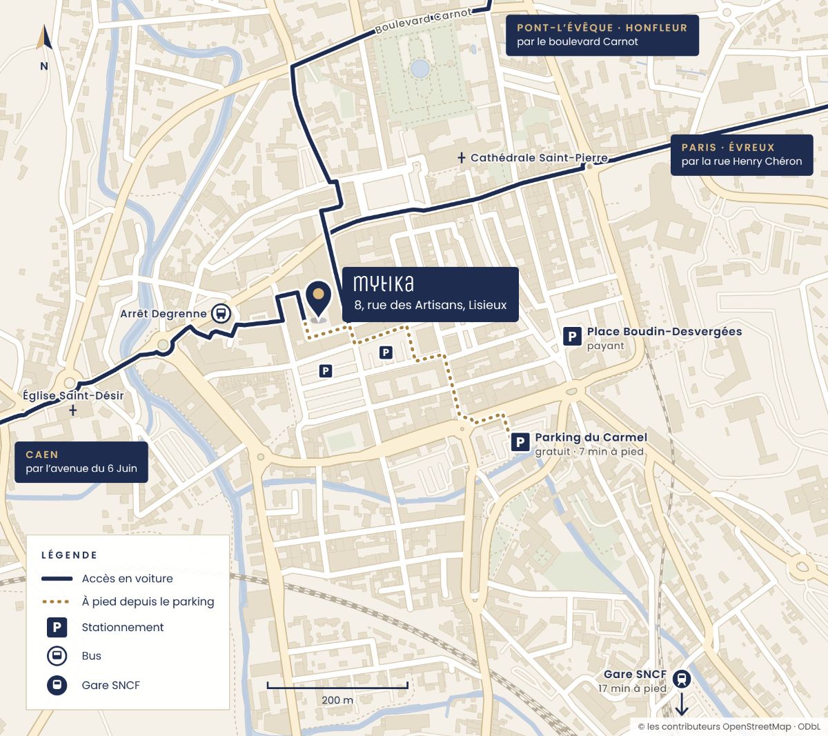 Plan accès MYTIKA Lisieux